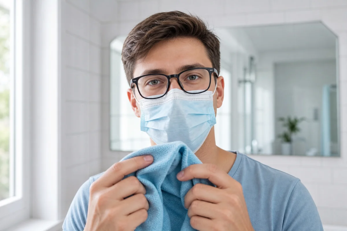 comment ne pas avoir de buée sur les lunettes avec un masque