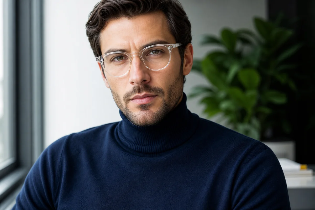 lunette transparente homme luxe