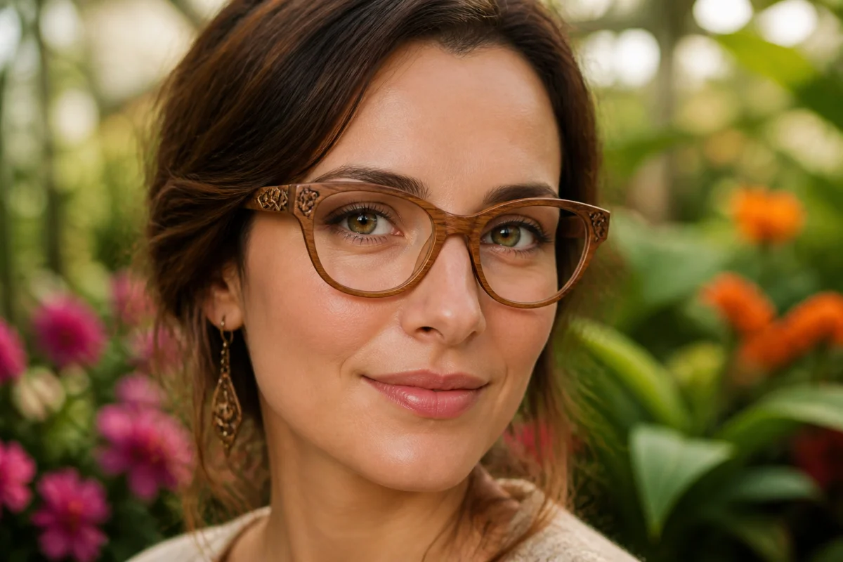 lunettes de vue en bois femme