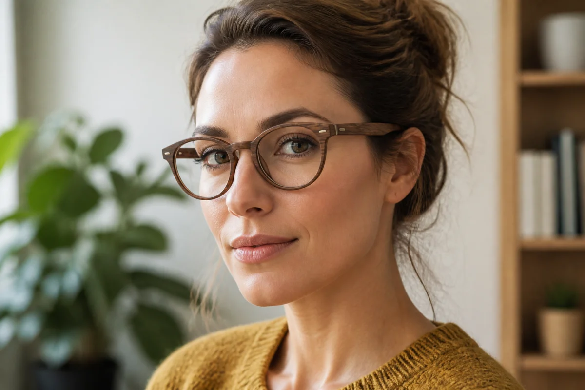 lunettes de vue en bois femme