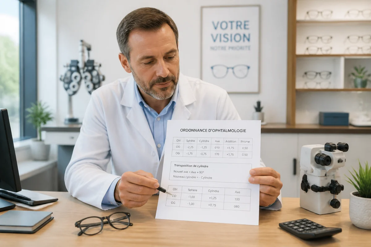 conversion ordonnance ophtalmo opticien
