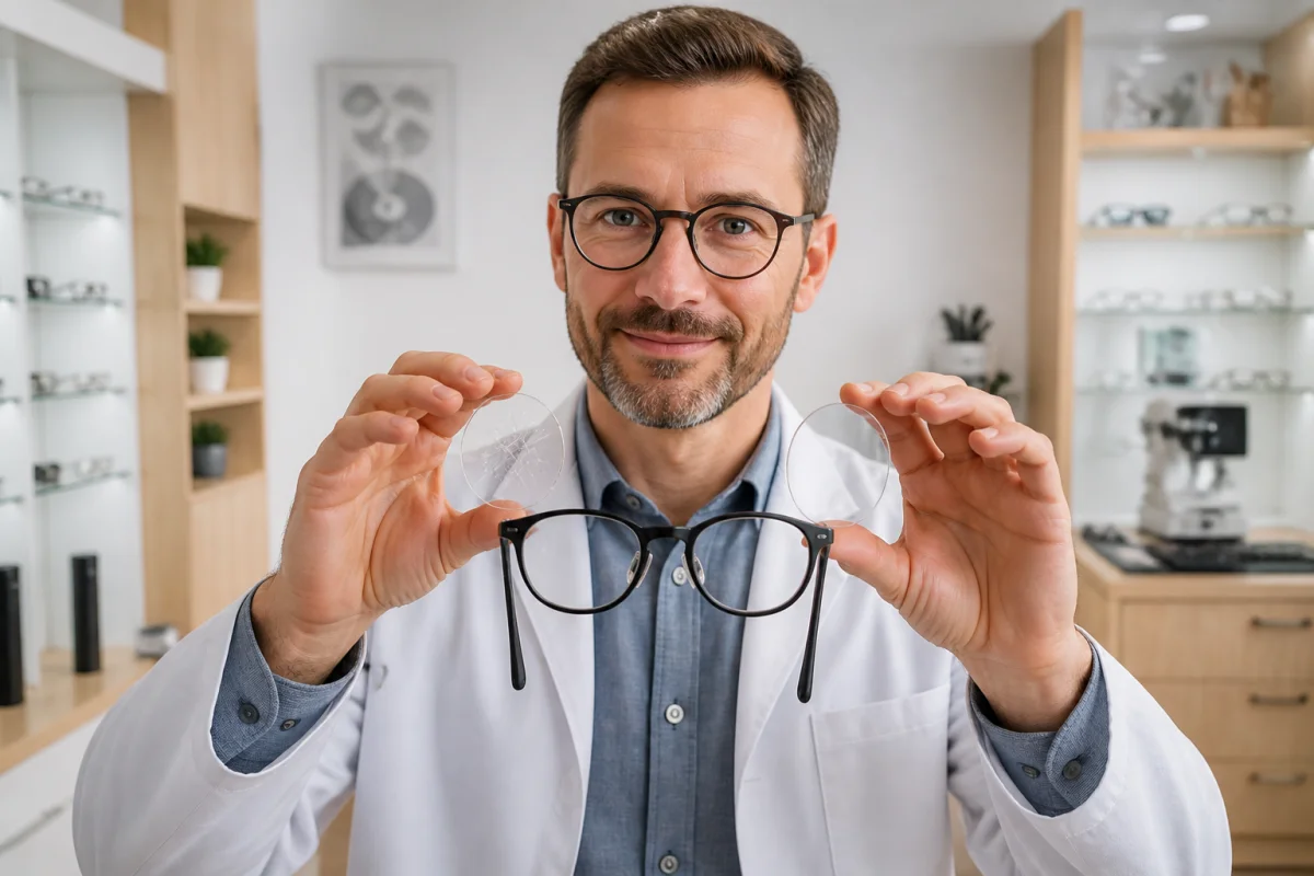 verre de lunette rayé opticien