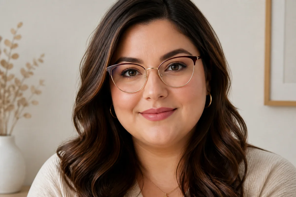 Lunettes tendance pour visage rond